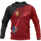 Norway Map Special Hoodie A5 - 12313