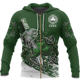 Ireland - Celtic Shamrock & Sword Zipper Hoodie A7 - 12wedf_copy_f9a27980-0c3e-4580-9662-51fc550b3988