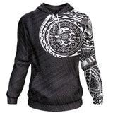 Polynesian Tattoo Style Hoodie Black & White  A7 - 13_ad27122d-835b-499d-9004-005369e5f998