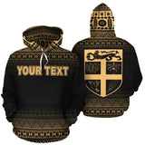 Fiji Polynesian Tapa Personalised Custom Hoodie - Yellow Frog - BN11 - 1a_384d2cfe-4978-478b-a899-20d1daa23c01