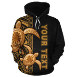 Turtle Polynesian Personalised Custom Hoodie - Yellow Line - BN11 - 1a_dc1f6bd7-781e-459d-8077-3e37a38bea72
