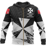Wallis And Futuna Special Zipper Hoodie - Black A7 - 1dcd_copy