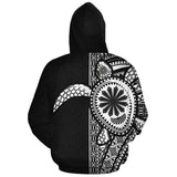Turtle Polynesian Personalised Custom Hoodie - White Line - BN11 - 2b_5cab8204-7aee-4fe7-a795-08262c478004