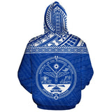 Marshall Islands Polynesian Personalised Custom Hoodie Blue - BN11 - 3c_d40424ea-6fca-4755-9dd7-35ee455d647d