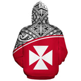 Wallis and Futuna Polynesian Personalised Custom Hoodie - Red Curve - BN11 - 3c_d73dff5c-7212-481e-bf2a-070545a0bbdd