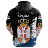 Serbia Special Hoodie - Black Version A7 - 4h5brg