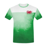 WALES GRUNGE FLAG ALL OVER PRINT T-SHIRT A0 - 5B403ECDEE0245FE24019365A5E3F88E