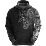 Mexico Hoodie Aztec Warrior A7 - 7jkk