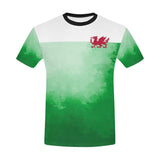 WALES GRUNGE FLAG ALL OVER PRINT T-SHIRT A0 - 92E4328829AC53D7BF64824B14F8FE5F