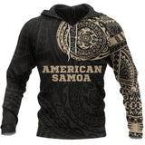 American Samoa Polynesian Tattoo Style Hoodie A7 - AMS_1