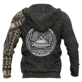 American Samoa Polynesian Tattoo Style Hoodie A7 - AMS_3
