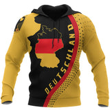 (Deutschland) Germany Map Hoodie Generation Ii K6 - Germany_Hoodie_-_White_01_hr_copy