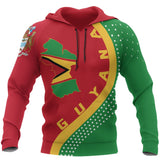 Guyana Map Hoodie Generation Ii K6 - Guyana_Hoodie_-_White_01_hr_copy