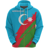 Azerbaycan Zip-Up Hoodie - Generation K62 - HOODIE_PRO_7500d69f-2184-4bab-9b8c-77caddcdd943