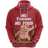 Netherlands Hoodie - No Farmers No food (Zip) A10 - MK_m_u_2_Zip