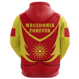 Macedonia Forever Zip Hoodie Sun K4 - North_Macedonia_hoodie-back_9b000c9c-e885-493c-89b0-a26a35ac6003