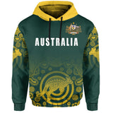 Australia Hoodie Coat Of Arms - Rugby Style Th05 - TRC_10
