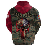 US Marine Corps Hoodie Skull K4 - US-Marine-Corps-hoodie-2