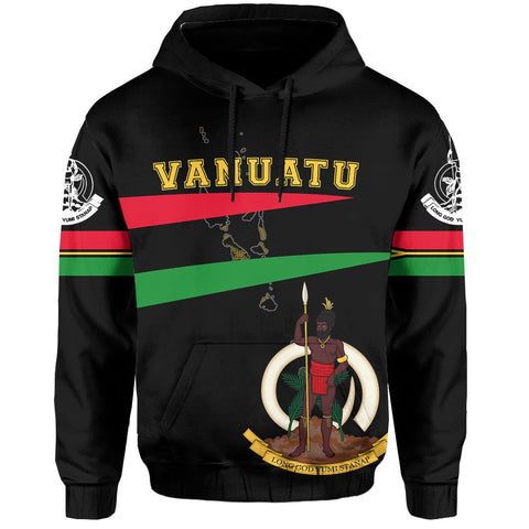 Vanuatu Flag Hoodie - Map Version J1 - Vanuatu_1