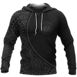 Hawaii Polynesian Hoodie - Sun Style 06 J1 - Xam