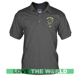 Tartan Polo Shirt - Anderson Badge (Men's) A9 - anderson-badge-tartan-mens-polo-t-shirt-a9-charcoal-s-shirts-1sttheworld_657