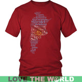 ARGENTINA MAP WITH FLAG A9 - argentina-map-with-flag-a9-district-unisex-shirt-red-s-t-shirts-1sttheworld_668