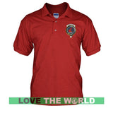 Tartan Polo Shirt - Armstrong Badge (Men's) A9 - armstrong-badge-tartan-mens-polo-t-shirt-a9-true-red-s-shirts-1sttheworld_362