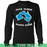 AUSTRALIA - ALWAYS AUSSIE T-SHIRT W8 - australia-always-aussie-t-shirt-w8-district-long-sleeve-black-s-shirts-1sttheworld_222