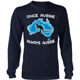 AUSTRALIA - ALWAYS AUSSIE T-SHIRT W8 - australia-always-aussie-t-shirt-w8-district-long-sleeve-navy-s-shirts-1sttheworld_533
