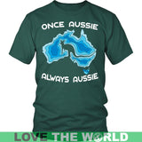 AUSTRALIA - ALWAYS AUSSIE T-SHIRT W8 - australia-always-aussie-t-shirt-w8-district-unisex-dark-green-s-shirts-1sttheworld_766