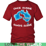 AUSTRALIA - ALWAYS AUSSIE T-SHIRT W8 - australia-always-aussie-t-shirt-w8-district-unisex-red-s-shirts-1sttheworld_837