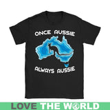 AUSTRALIA - ALWAYS AUSSIE T-SHIRT W8 - australia-always-aussie-t-shirt-w8-gildan-womens-black-s-shirts-1sttheworld_896