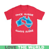 AUSTRALIA - ALWAYS AUSSIE T-SHIRT W8 - australia-always-aussie-t-shirt-w8-gildan-womens-red-s-shirts-1sttheworld_368