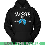 AUSTRALIA - AUSSIE SINCE 1788 T-SHIRT W8 - australia-aussie-since-1788-t-shirt-w8-unisex-hoodie-black-s-shirts-1sttheworld_252