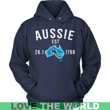 AUSTRALIA - AUSSIE SINCE 1788 T-SHIRT W8 - australia-aussie-since-1788-t-shirt-w8-unisex-hoodie-navy-s-shirts-1sttheworld_271
