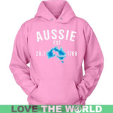 AUSTRALIA - AUSSIE SINCE 1788 T-SHIRT W8 - australia-aussie-since-1788-t-shirt-w8-unisex-hoodie-pink-s-shirts-1sttheworld_830