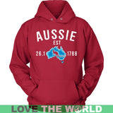 AUSTRALIA - AUSSIE SINCE 1788 T-SHIRT W8 - australia-aussie-since-1788-t-shirt-w8-unisex-hoodie-red-s-shirts-1sttheworld_370