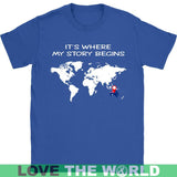 AUSTRALIA IT'S WHERE MY STORY BEGINS 9 - australia-its-where-my-story-begins-9-gildan-womens-t-shirt-royal-blue-s-shirts-1sttheworld_304