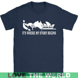 AUSTRALIA IT'S WHERE MY STORY BEGINS - australia-its-where-my-story-begins-gildan-womens-t-shirt-navy-s-shirts-1sttheworld_648