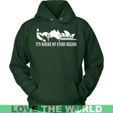 AUSTRALIA IT'S WHERE MY STORY BEGINS - australia-its-where-my-story-begins-unisex-hoodie-dark-green-s-t-shirts-1sttheworld_530
