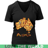 AUSTRALIA THINGS T-SHIRTS - australia-things-t-shirts-district-womens-v-neck-black-s-1sttheworld_160