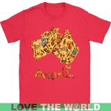 AUSTRALIA THINGS T-SHIRTS - australia-things-t-shirts-gildan-womens-shirt-red-s-1sttheworld_982