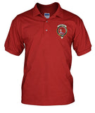 Carmichael Tartan Polo Shirt In Me Clan Badge K7 - b801159836a0cc834760526c31ac3685