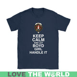 BOYD TARTAN KEEP CALM GIRL T-SHIRT K5 - boyd-tartan-keep-calm-girl-t-shirt-c5-gildan-womens-navy-s-shirts-1sttheworld_358