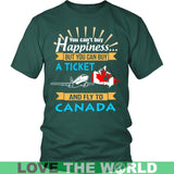 Buy A Ticket And Fly To Canada Funny Canada Funny T-Shirt K5 - buy-a-ticket-and-fly-to-canada-t-shirt-c1-district-unisex-dark-green-s-shirts-1sttheworld_592