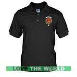 Tartan Polo Shirt - Cameron Badge (Men's) A9 - cameron-badge-tartan-mens-polo-t-shirt-a9-black-s-shirts-1sttheworld_393