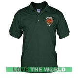 Tartan Polo Shirt - Cameron Badge (Men's) A9 - cameron-badge-tartan-mens-polo-t-shirt-a9-forest-green-s-shirts-1sttheworld_217
