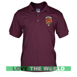 Tartan Polo Shirt - Cameron Badge (Men's) A9 - cameron-badge-tartan-mens-polo-t-shirt-a9-maroon-s-shirts-1sttheworld_793