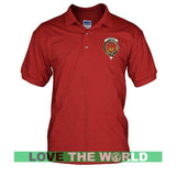 Tartan Polo Shirt - Cameron Badge (Men's) A9 - cameron-badge-tartan-mens-polo-t-shirt-a9-true-red-s-shirts-1sttheworld_677