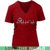 CAMERON IN MY HEARTBEAT N9 - cameron-in-my-heartbeat-n9-district-womens-v-neck-red-s-t-shirts-1sttheworld_519